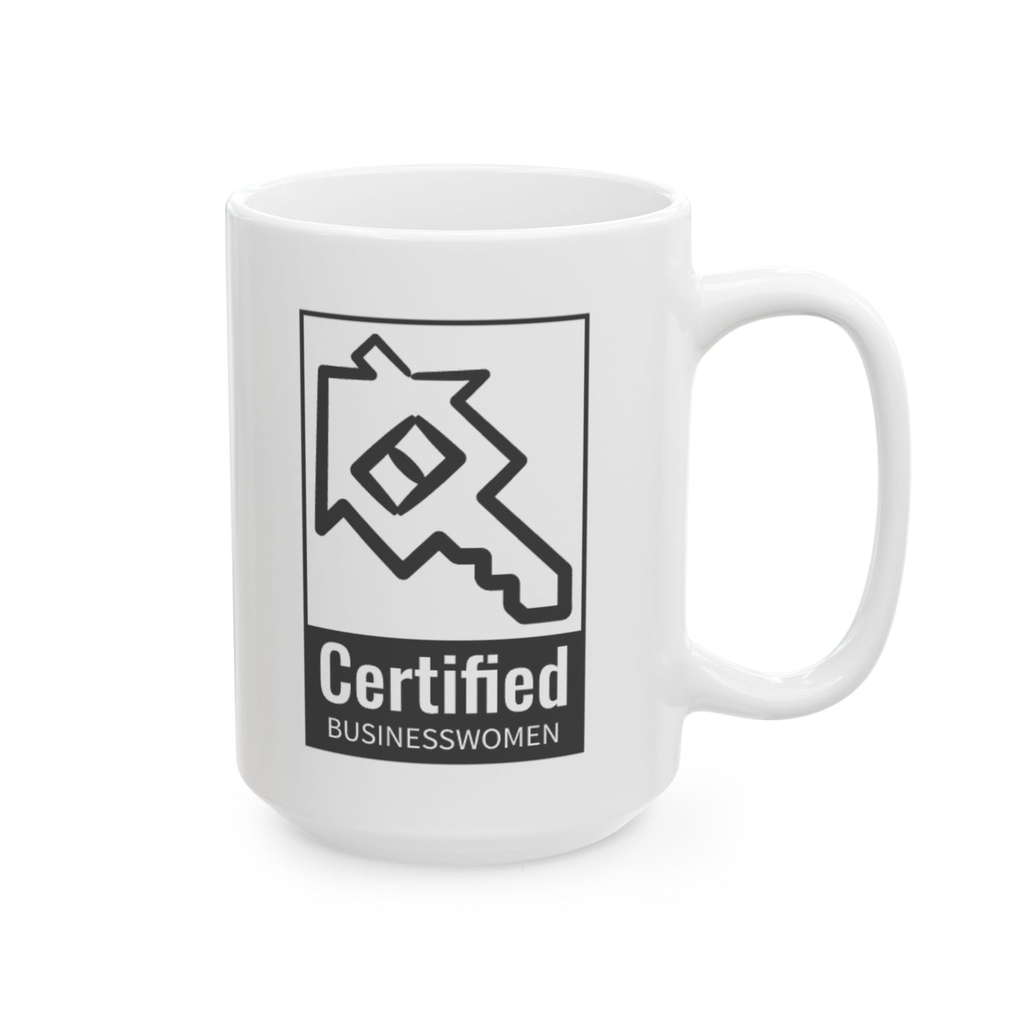 Ceramic Coffee Mug Certified Businesswomen Black Logo