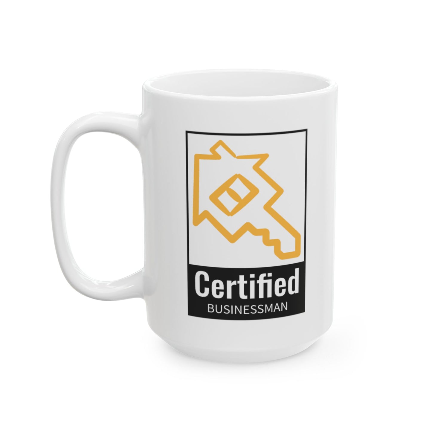 Ceramic Coffee Mug Certified Businessman Logo