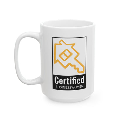 Ceramic Coffee Mug Certified Businesswomen Logo