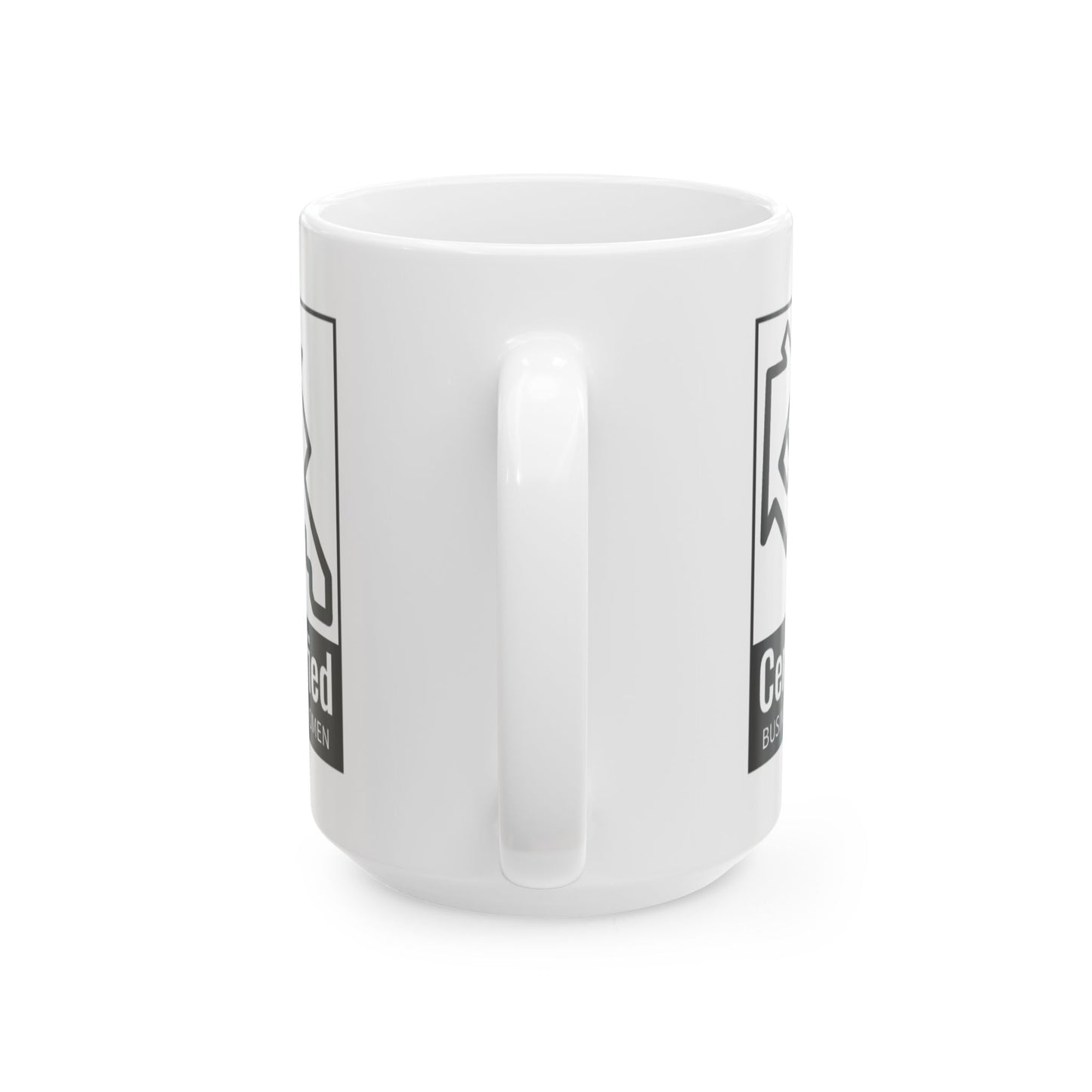 Ceramic Coffee Mug Certified Businesswomen Black Logo