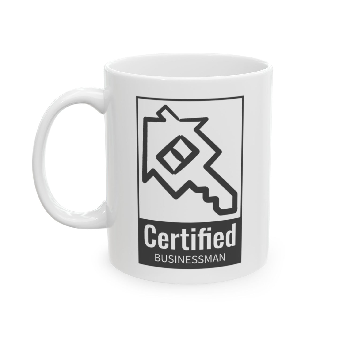 Ceramic Coffee Mug Certified Businessman Black Logo