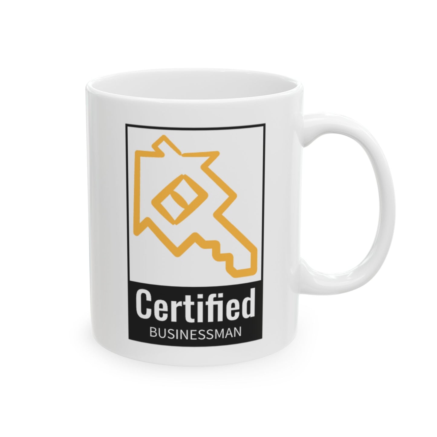 Ceramic Coffee Mug Certified Businessman Logo