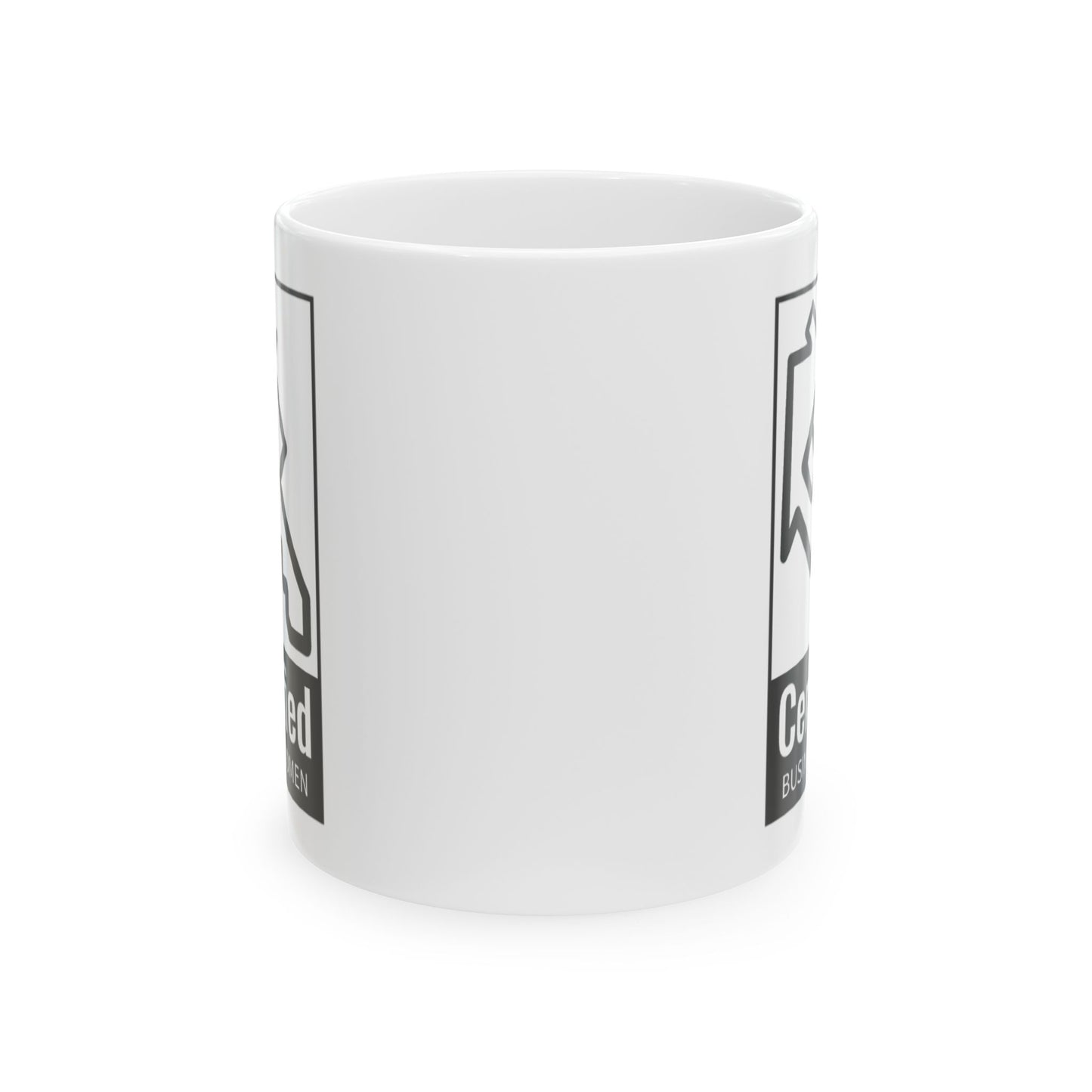 Ceramic Coffee Mug Certified Businesswomen Black Logo