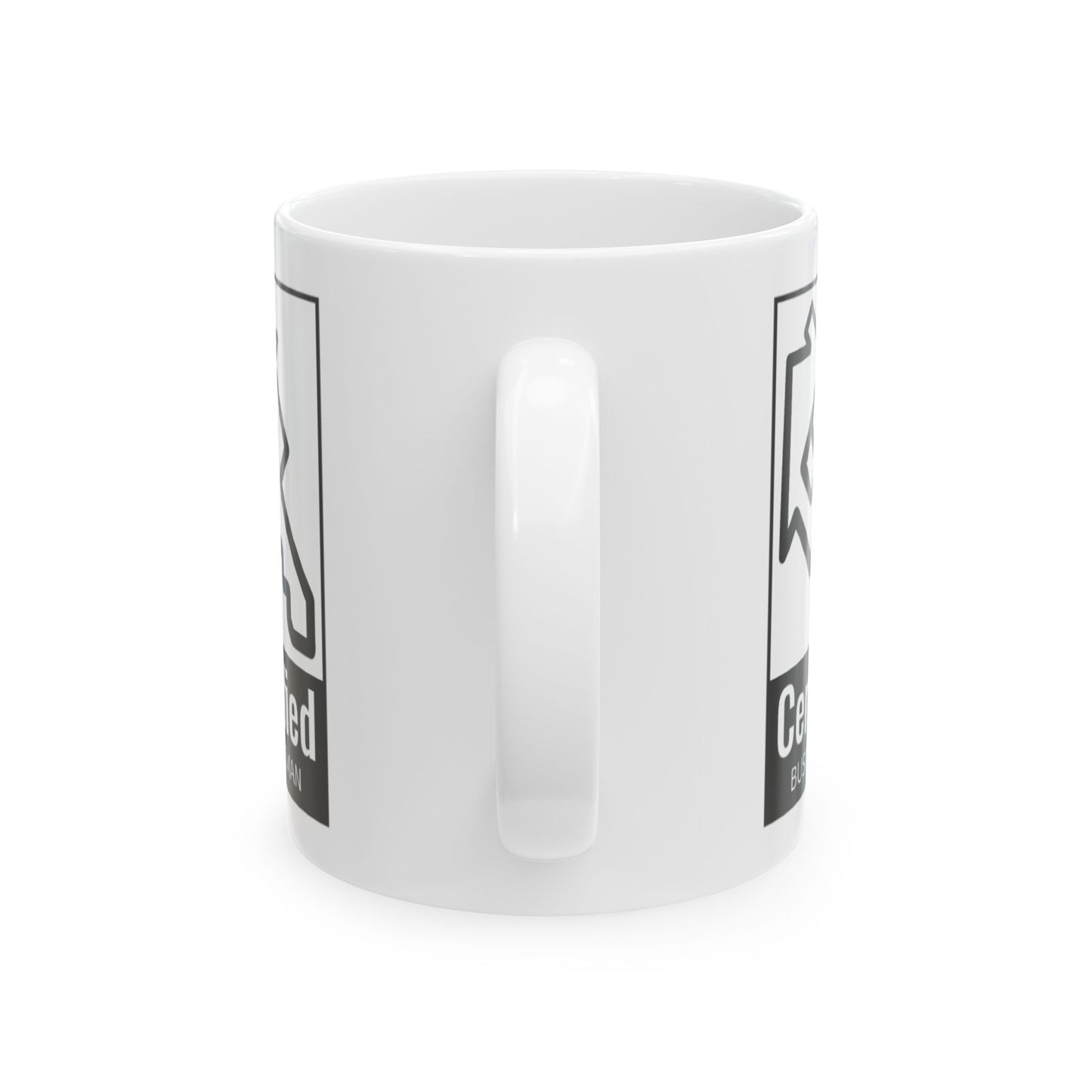 Ceramic Coffee Mug Certified Businessman Black Logo