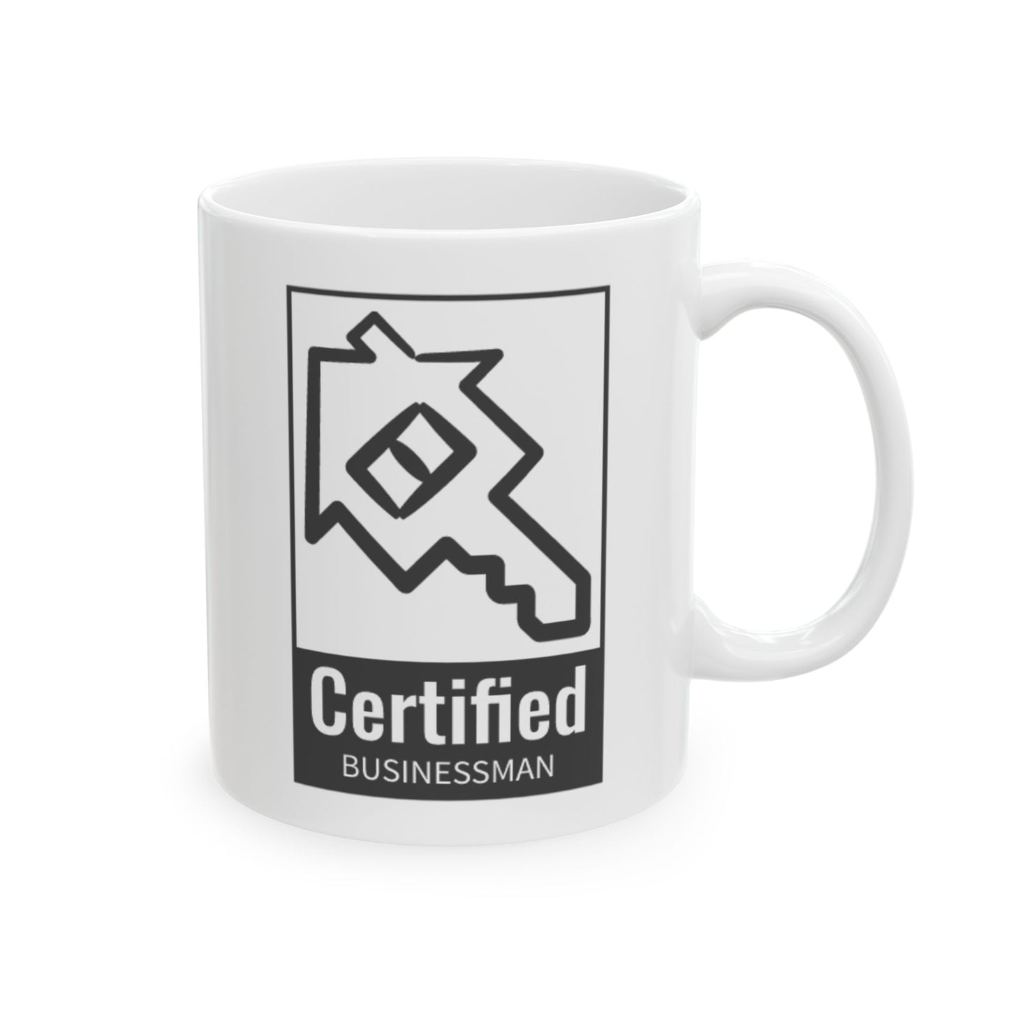 Ceramic Coffee Mug Certified Businessman Black Logo